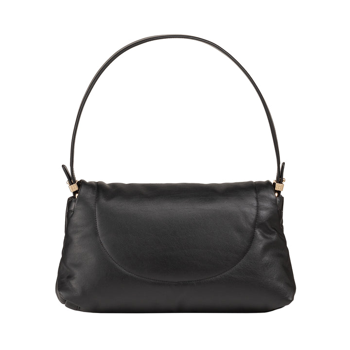 DUDU Sac Femme en Cuir Souple, Sac à Bandoulière Rembourré, Sac à Main Matelassé avec Bandoulière Amovible et Rabat
