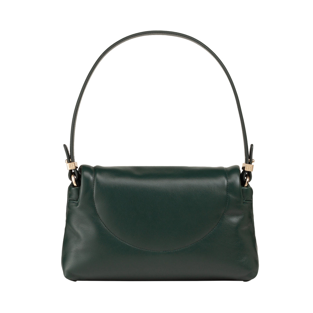 DUDU Petit Sac Femme en Cuir Souple, Sac à Bandoulière Rembourré, Sac à Main Matelassé avec Bandoulière Amovible et Rabat