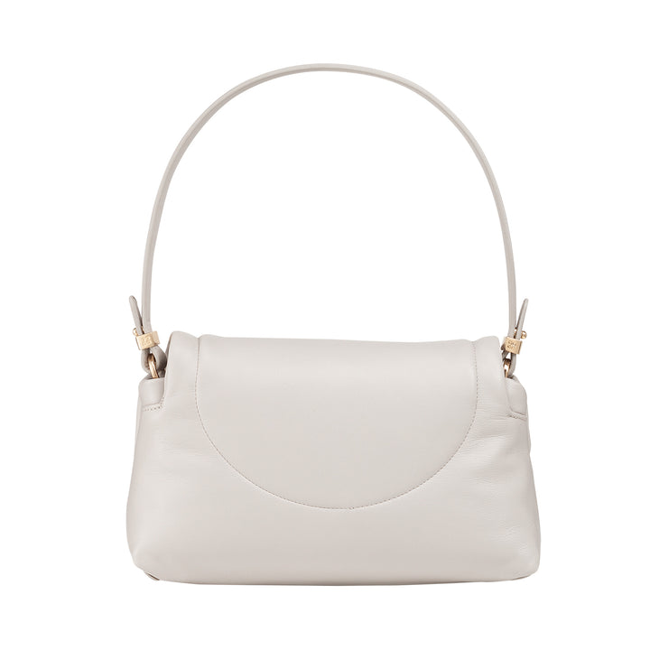 DUDU Petit Sac Femme en Cuir Souple, Sac à Bandoulière Rembourré, Sac à Main Matelassé avec Bandoulière Amovible et Rabat