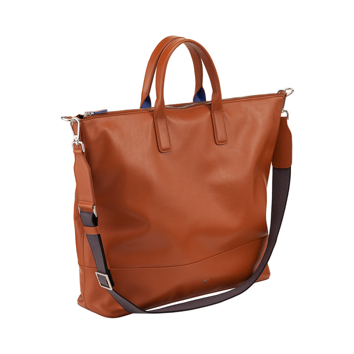 DUDU Grand Sac Femme en Cuir Souple, Grand Sac à Bandoulière avec Bandoulière Amovible, Sac à Main avec Deux Poignées et Fermeture Éclair