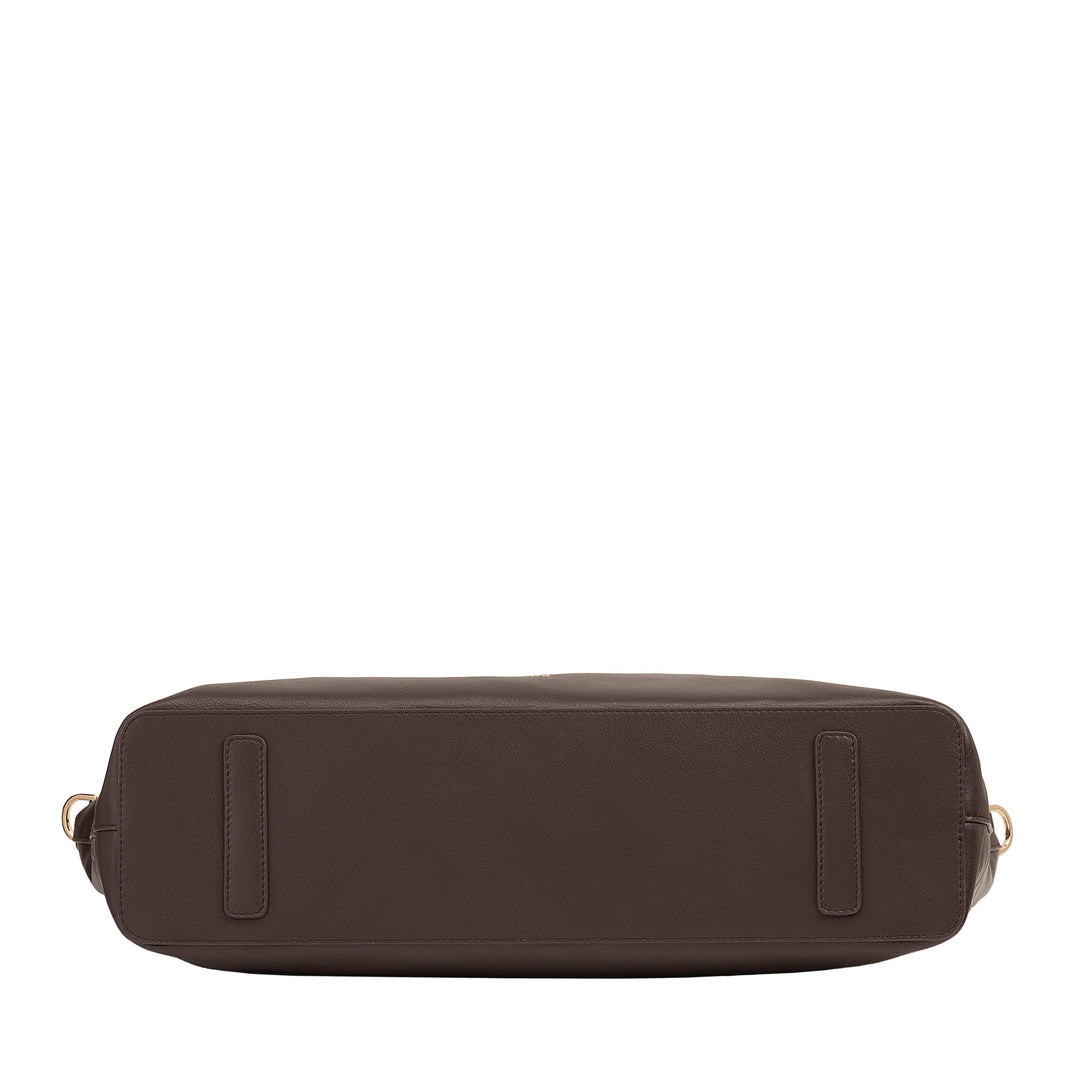 DUDU Grand Sac Femme en Cuir Souple, Grand Sac à Bandoulière avec Bandoulière Amovible, Sac à Main avec Deux Poignées et Fermeture Éclair