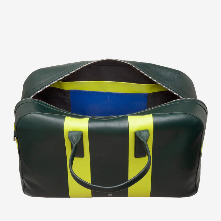 DUDU Sac à bandoulière de voyage en cuir, sac de sport de week-end pour hommes et femmes, grand 32 L, sac de voyage de week-end 49 cm