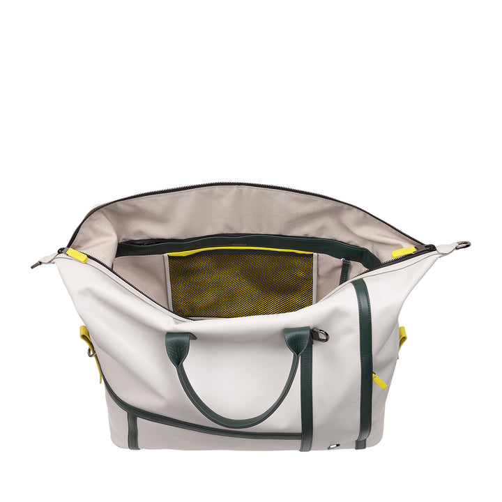 DUDU Sac de sport en cuir pour tennis, 28 litres, édition limitée, bandoulière amovible, fermeture éclair, week-end pour voyage, sac de sport en cuir
