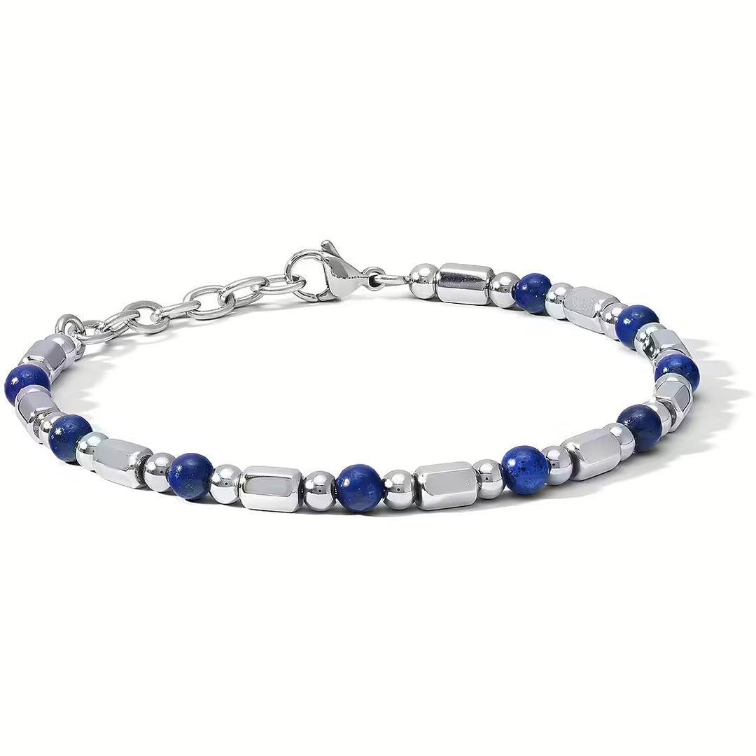 Comètes Bracelet de district en acier bleu agate UBR 1195