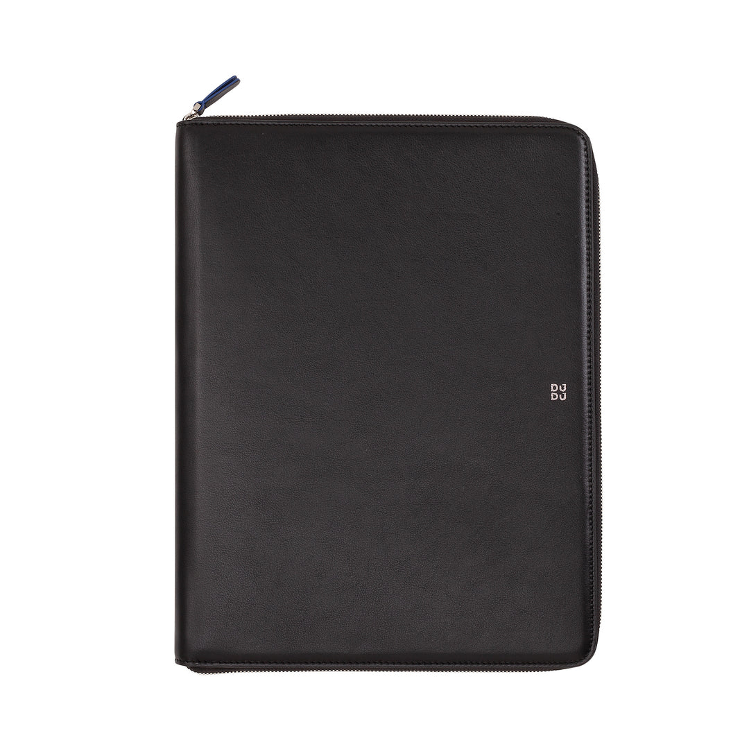 DUDU Carpeta de Documentos de Piel A4 Portapapeles de Oficina Carpeta de Tablet iPad Multicolor con Cremallera