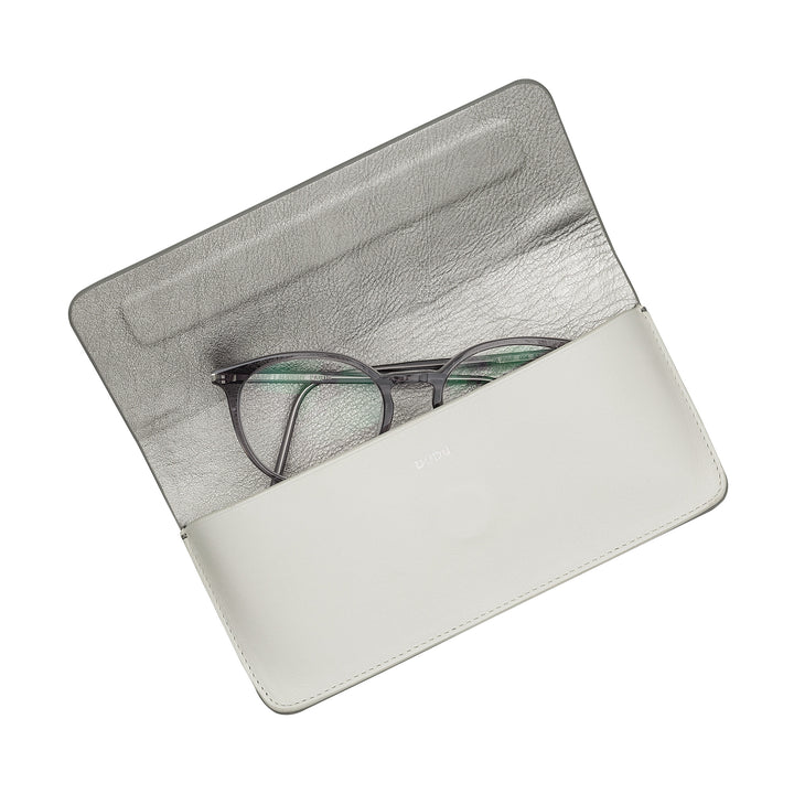 DUDU Estuche para Gafas y Gafas de Sol en Suave Cuero Genuino con Cierre Magnético, Colorido Estuche para Gafas