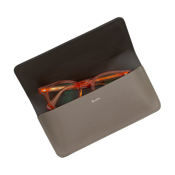 Étui à lunettes et lunettes de soleil DUDU en cuir véritable souple avec fermeture magnétique, étui à lunettes coloré
