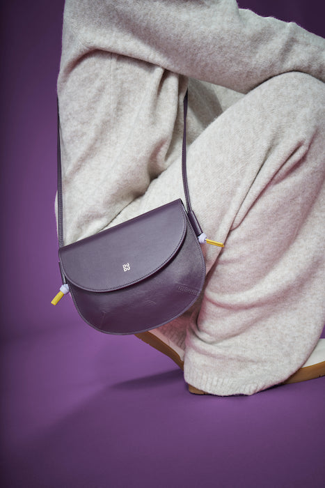DUDU Sac à Bandoulière pour Femme avec Rabat en Cuir Véritable, Petit Sac à Bandoulière avec Rabat à Bouton Magnétique, Sac à Main