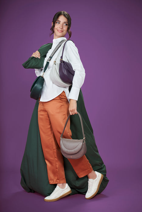 DUDU Sac Bandoulière Femme en Cuir Matelassé, Petit Sac à Main Rembourré Elégant avec Rabat, Bandoulière Amovible et Bandoulière