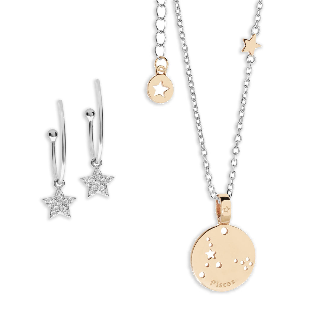 Comets Earrings and Necklace Constellation Pisces KIT210174