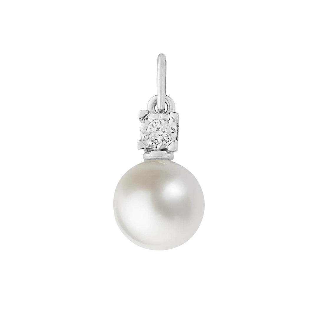 Comete Pendant in 750‰ white gold with white diamond, cultured pearl COP272