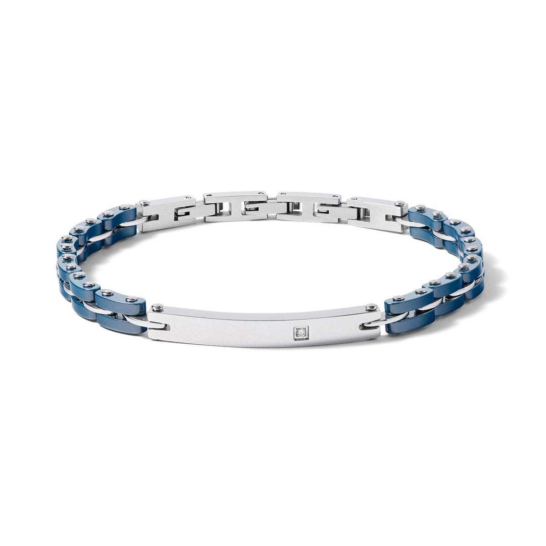 Bracelet Comete Acier et céramique bleue UBR1071