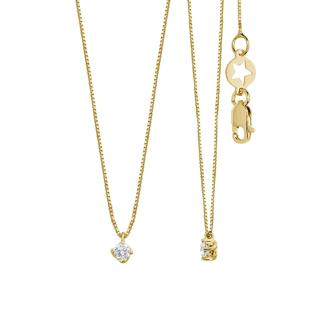 Comete Necklace in 750‰ yellow gold with white diamond GLB1692G