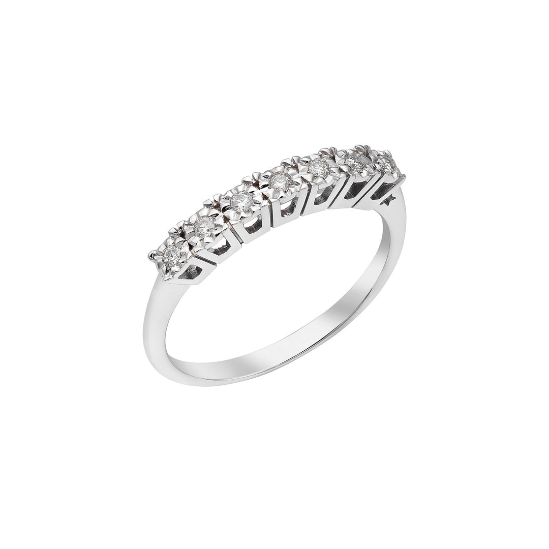 Bague Comète en or blanc 750‰ et diamants ANB2682