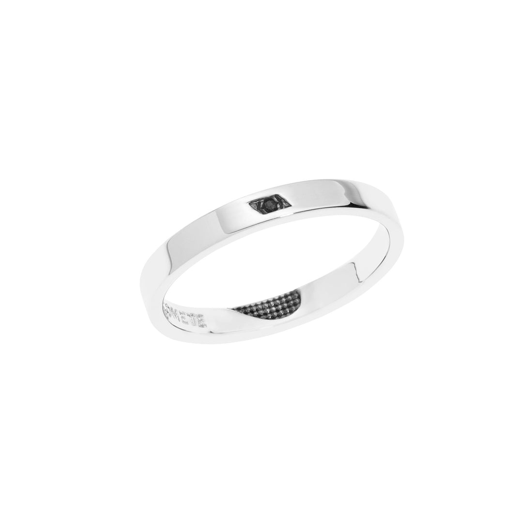 Comete Silver Ring Ring Internal Heart Man ANG111M18M