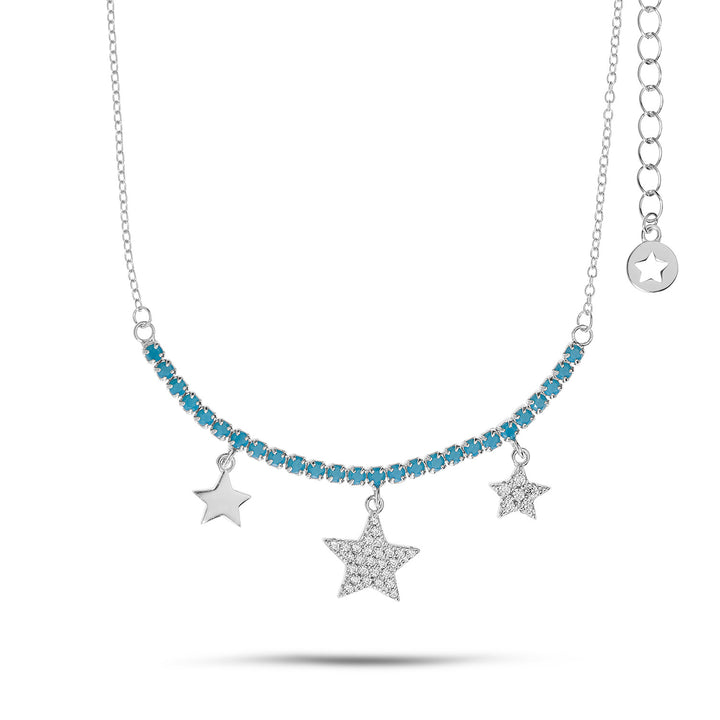 Collier ras du cou Comete Tennis en Silver Star GLA257