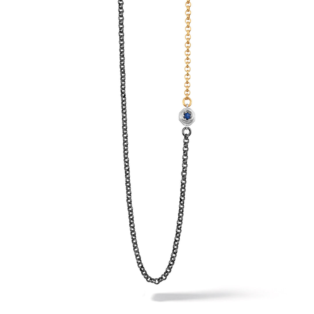Comete Girocollo in Argento double, giallo e brunito UGL714