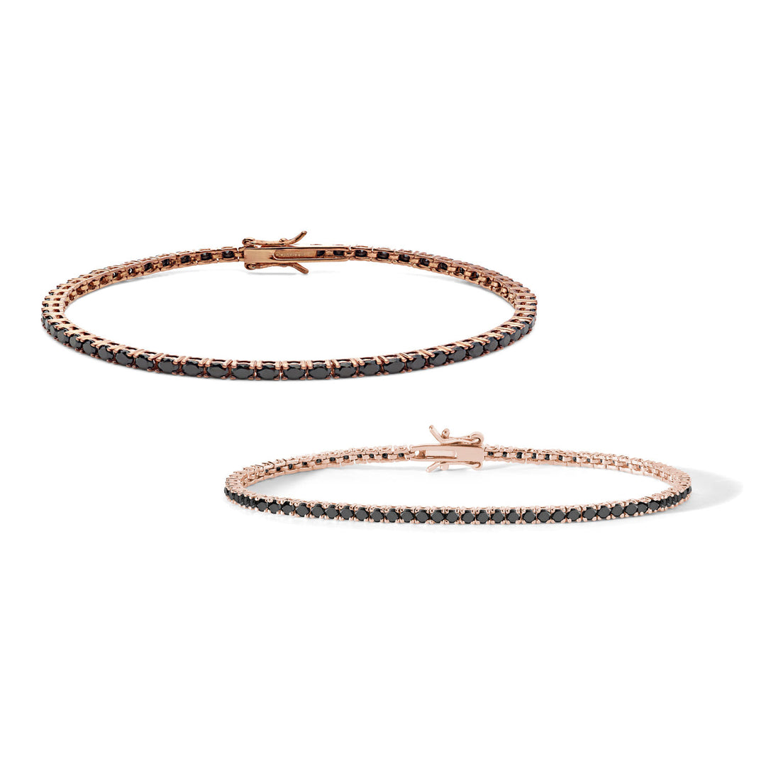 Comete 2 Tennis in Argento rosè 925‰ e zirconi neri UBR901M18991M20