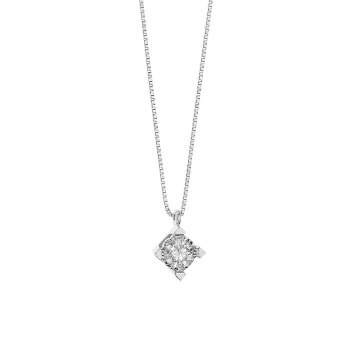 Collar Comete Punto de luz de diamantes en Oro y Diamante GLB1539