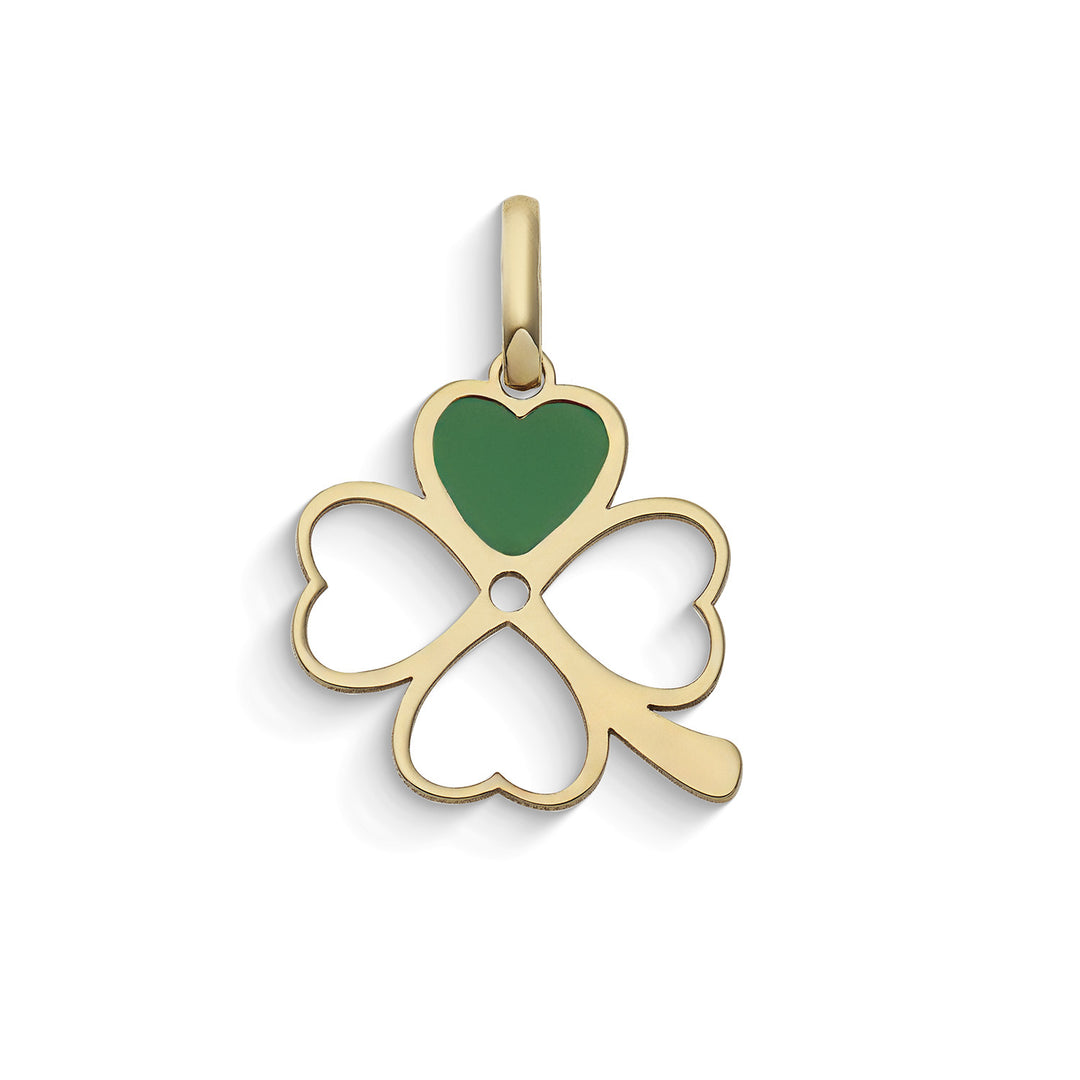 Comete Four-leaf clover pendant in 375‰ yellow gold KCOB046