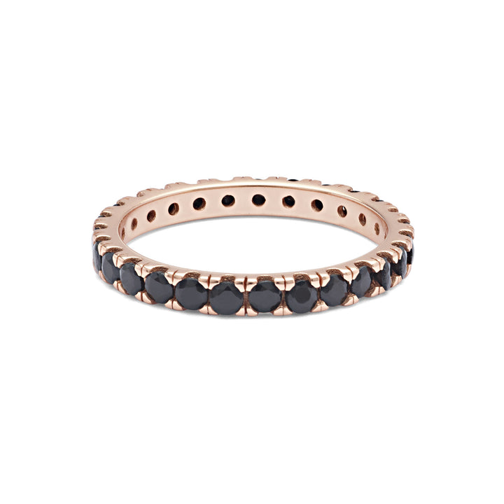 Comete Ring in Silver and black zircons UAN123S