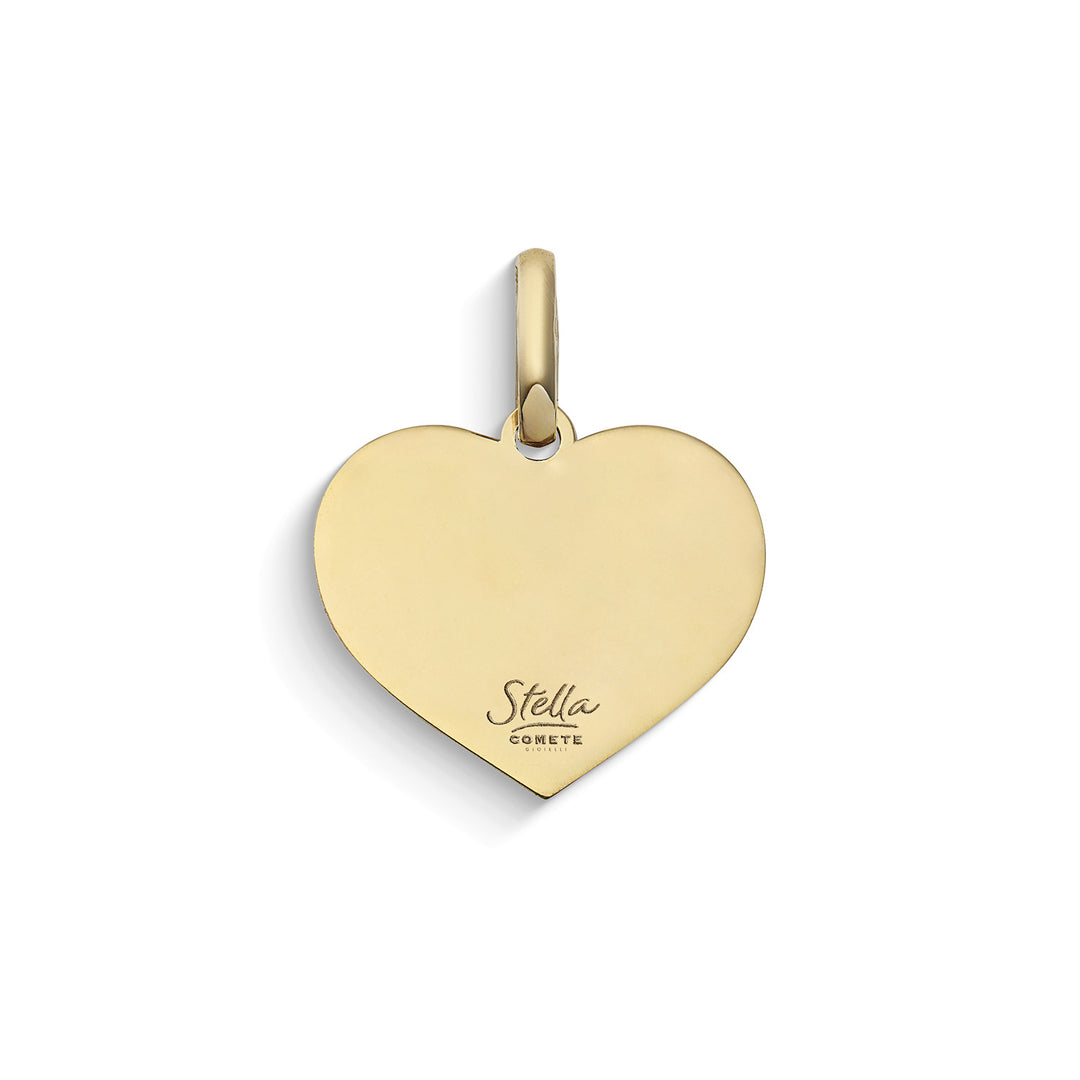 Comete Customizable heart pendant in 375‰ yellow gold KCOB002