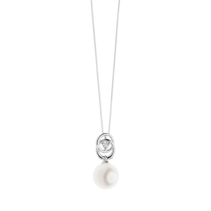 Comete Pearl Necklace in Gold and Diamond GLP579