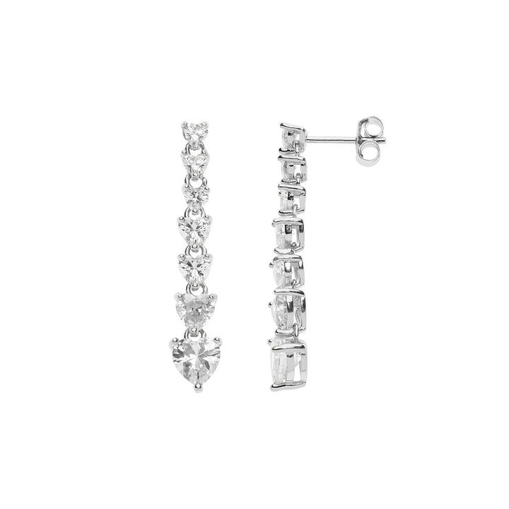 Comete Heart earrings in degradé silver ORA193