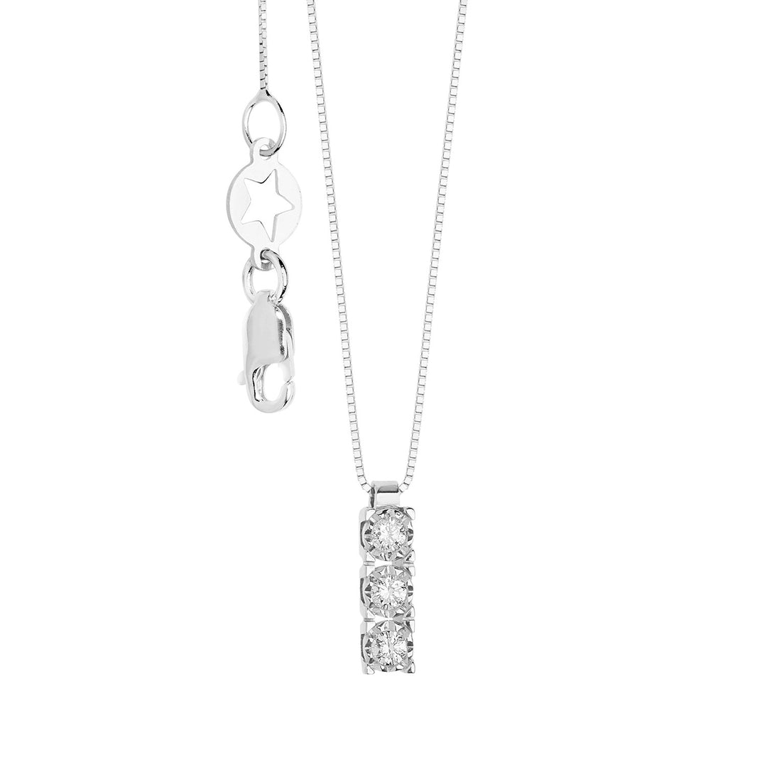 Collier Comete Trilogy en Or et Diamants Blancs GLB1632