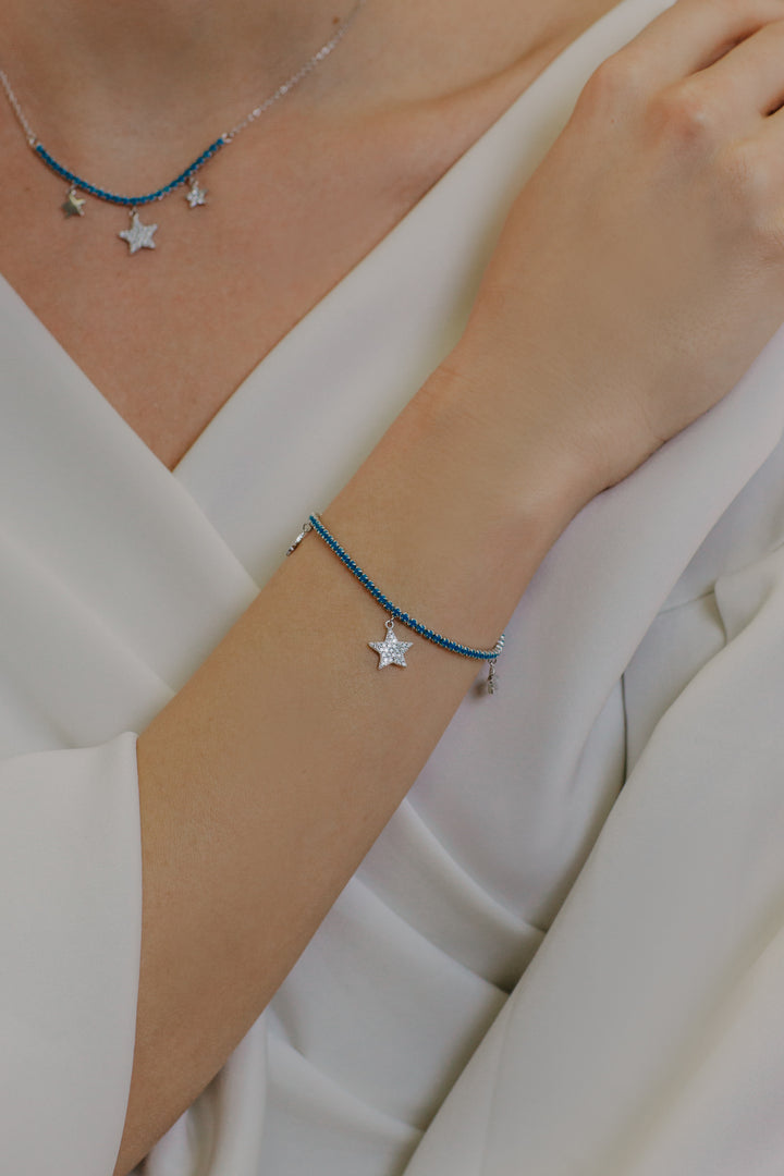 Comete Bracciale Tennis in Argento Stella BRA252