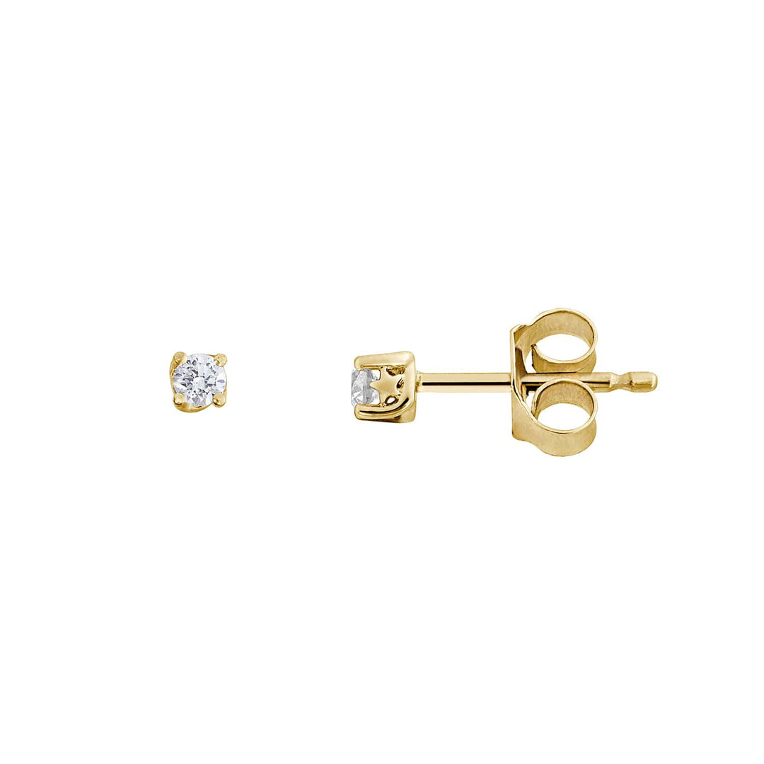 Comete Earrings in 750‰ yellow gold with white diamond ORB1146G