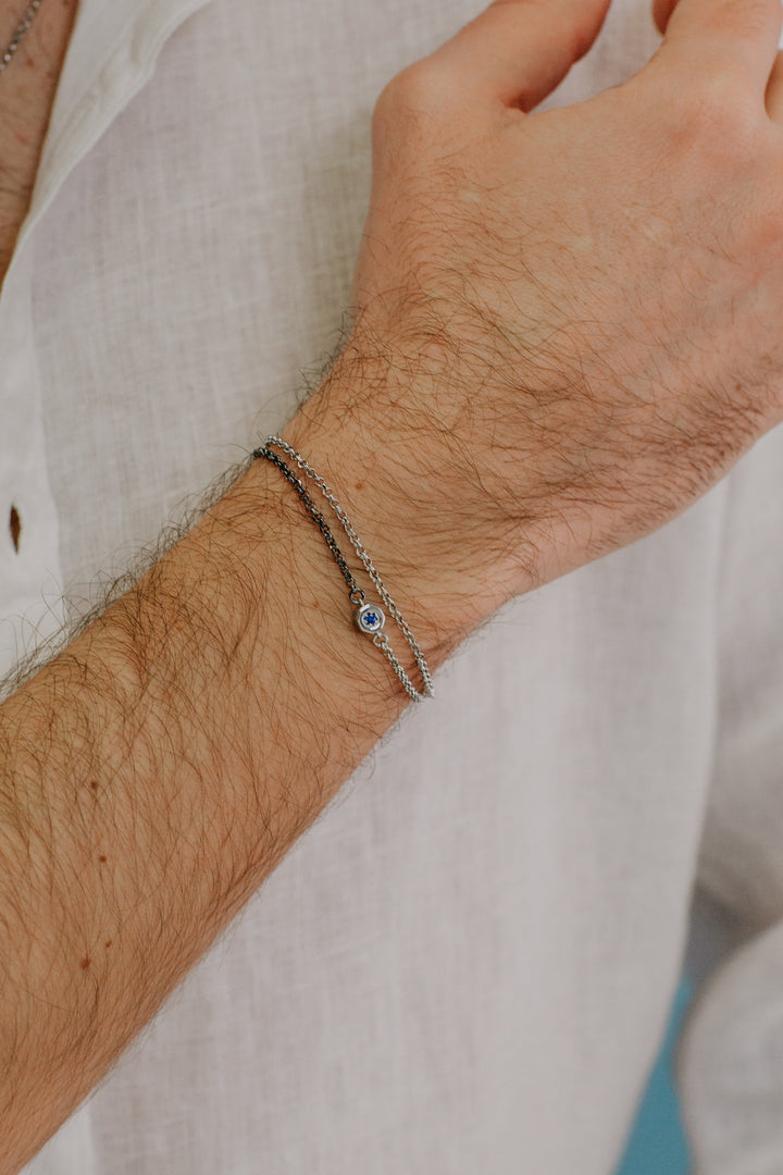 Comete Bracciale in Argento double, lucido e brunito UBR1043