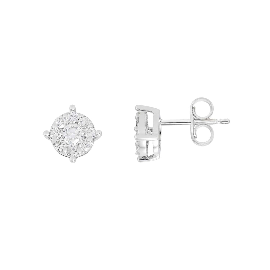 Comete Earrings in 750‰ white gold and pink diamonds ORB1157
