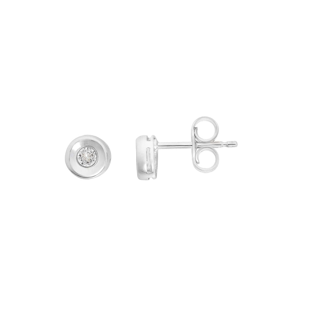 Comete Orecchini tondi in Oro bianco 375‰ con Diamanti bianchi KORB1005