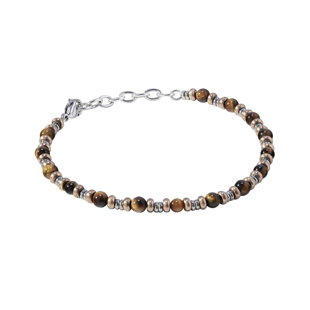 Comete Bracelet in Steel, rosé PVD and Tiger&