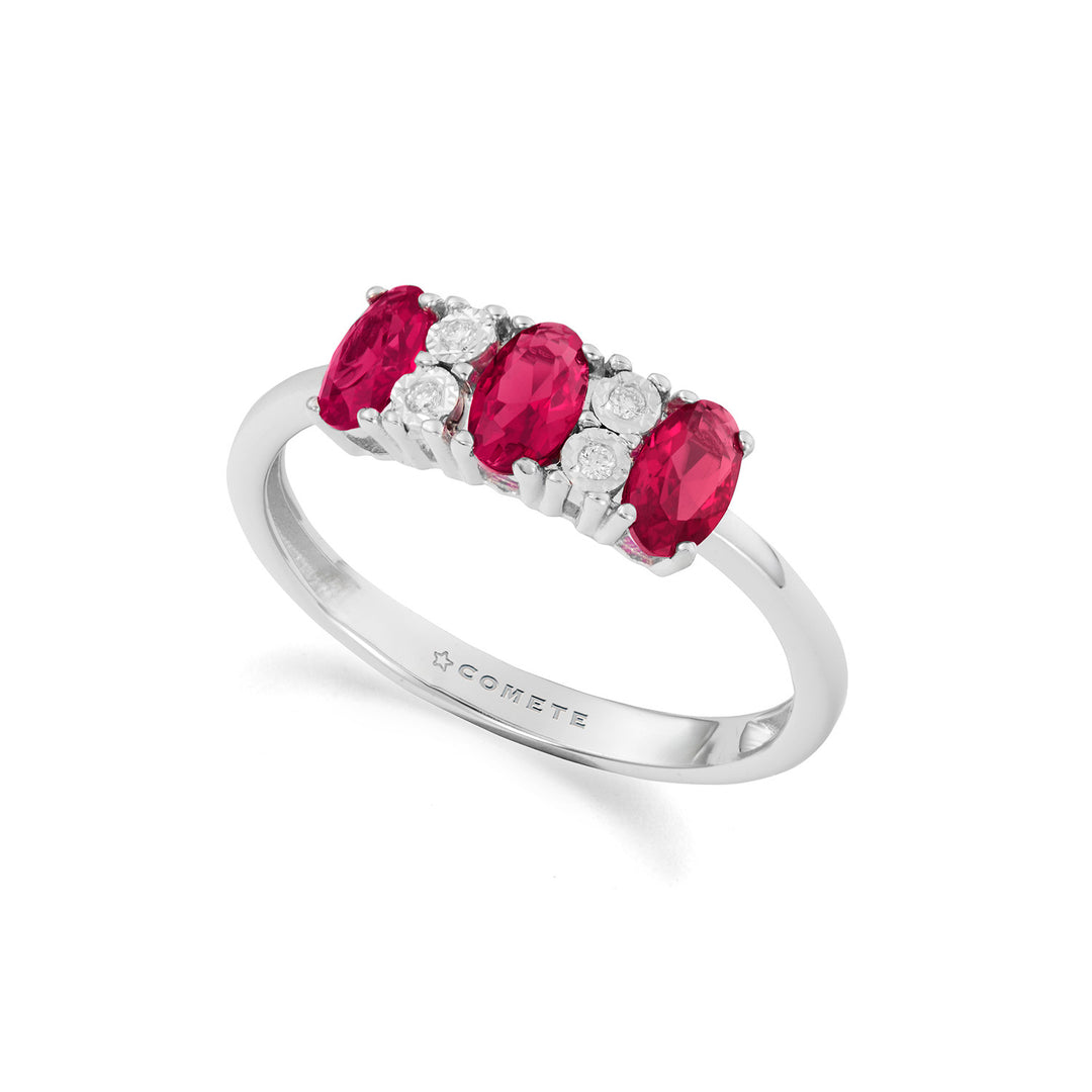 Comete Ring in 375 Gold, Diamonds and Rubies KANB1906