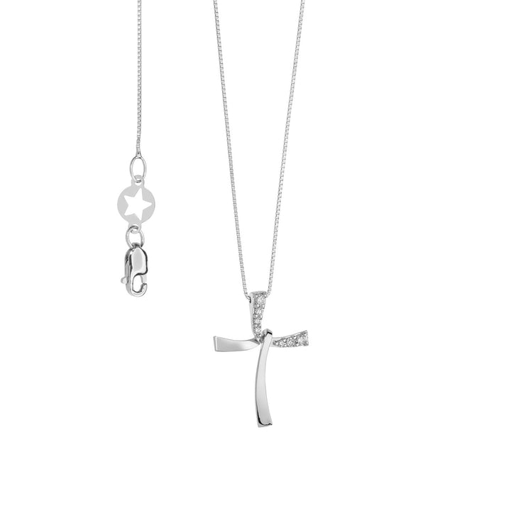 Comete Gold and Diamond Cross Necklace GLB1563