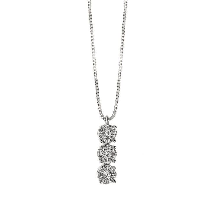 Comete Trilogy Necklace in Rose Gold with Diamonds GLB1037