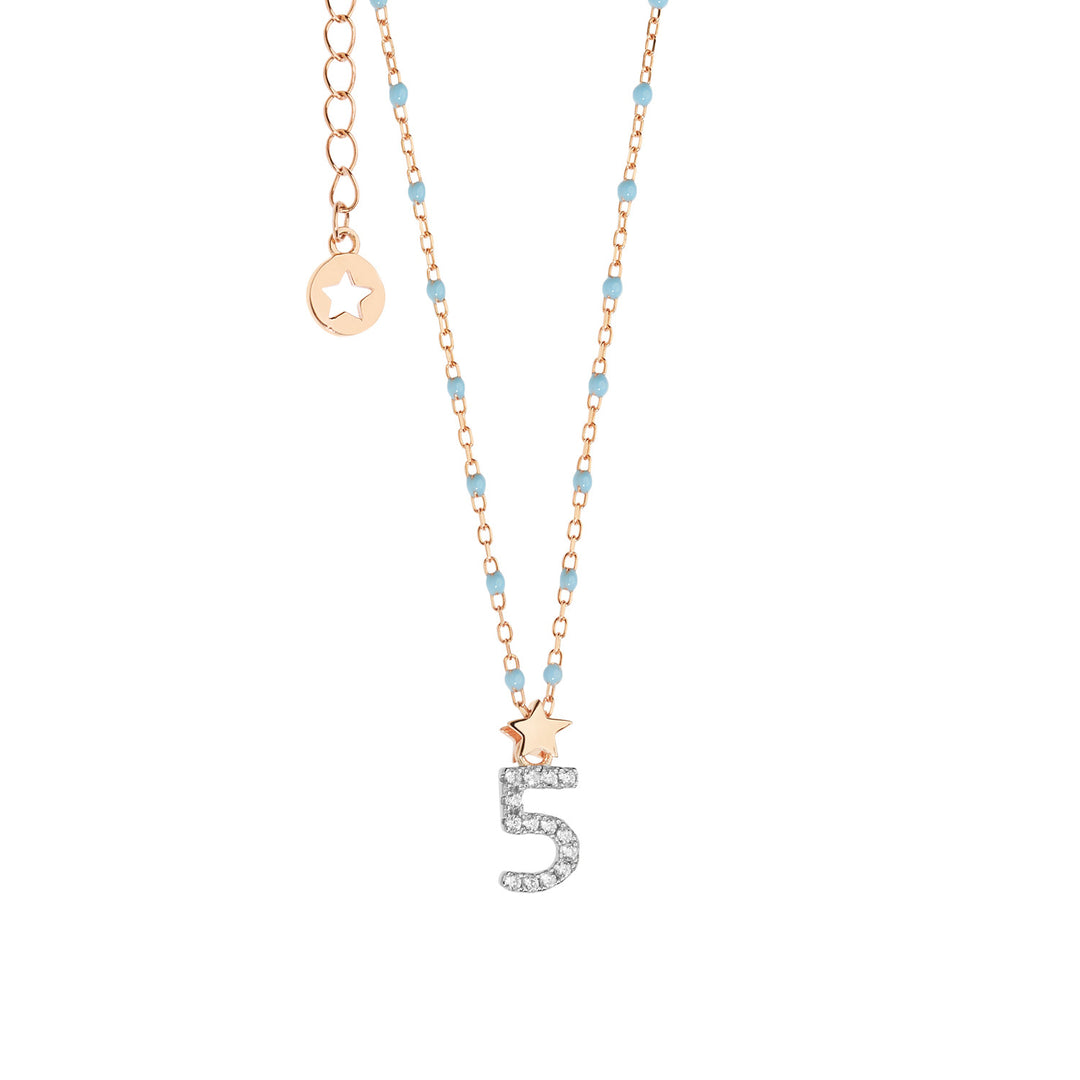 Comets Silver Necklace number 5 GLA203