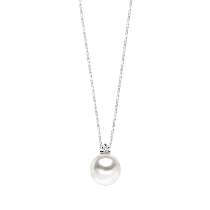 Collar Comete Light Point de Perlas en Oro y Diamante GLP433