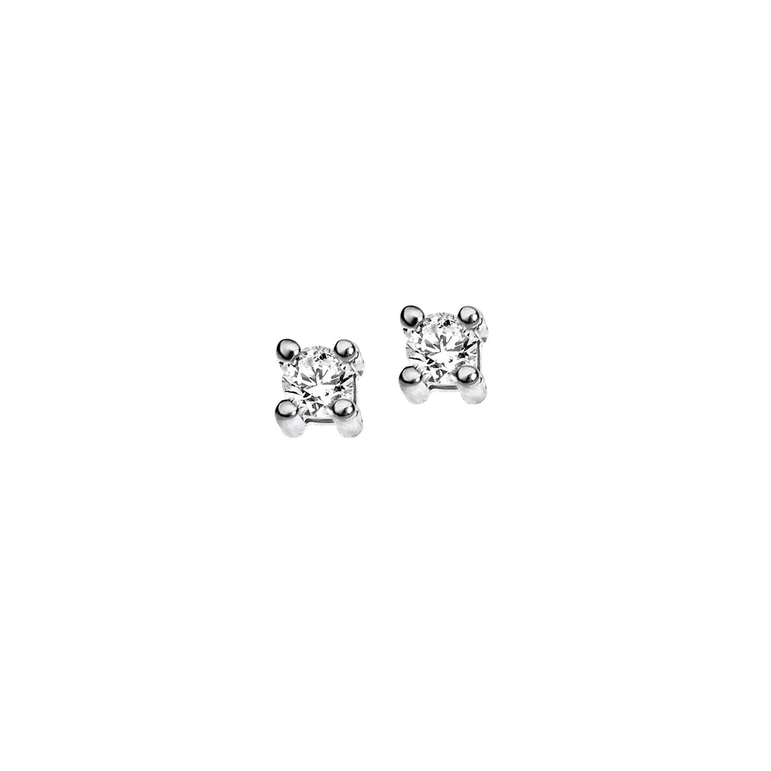 Comete Four Claw Light Point Earrings in Gold and Diamonds ORB894