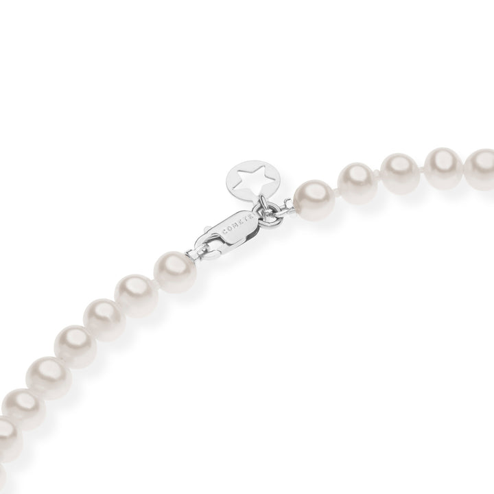 Comete Freshwater Pearl Necklace in Gold and Diamonds FWQ321