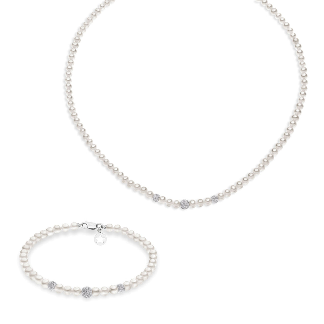 Collier et bracelet Comete avec perles d&