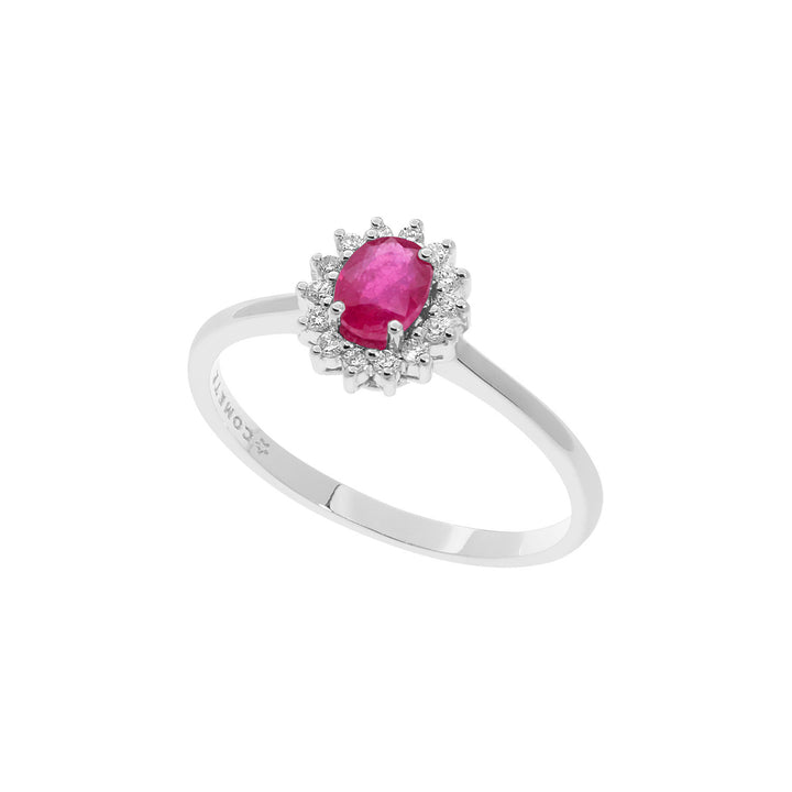 Comete Ring in Gold, Diamonds and Oval Ruby ANB2573