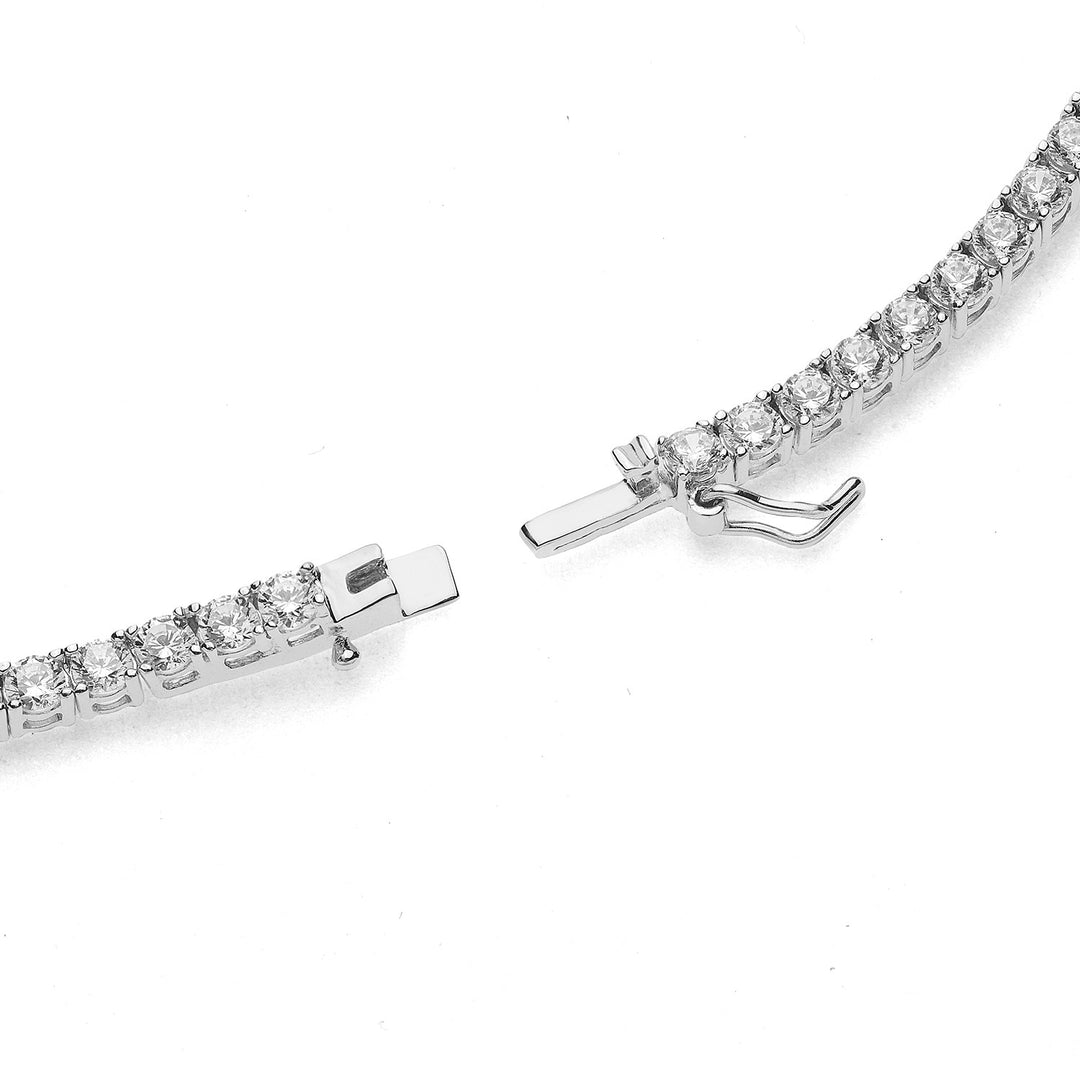Comete Girocollo Tennis in Argento e zirconi bianchi GLA247M40
