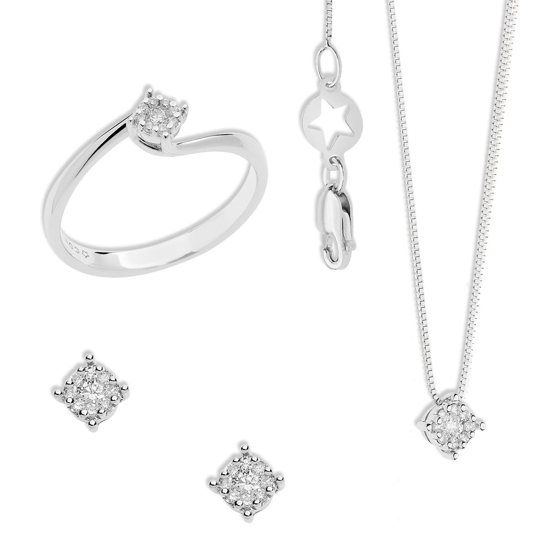 Bague, collier et boucles d&