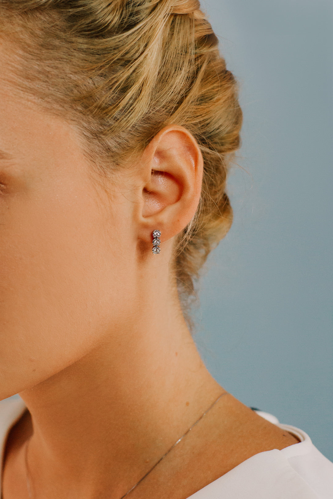 Pendientes Comete Trilogía en Oro rosa con Diamantes ORB714