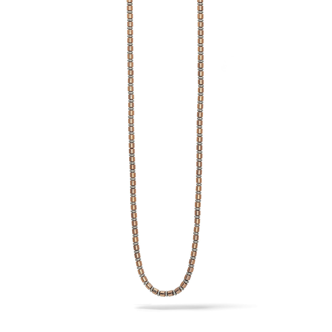 Comete Necklace in Steel, rosé PVD and Hematite UGL732