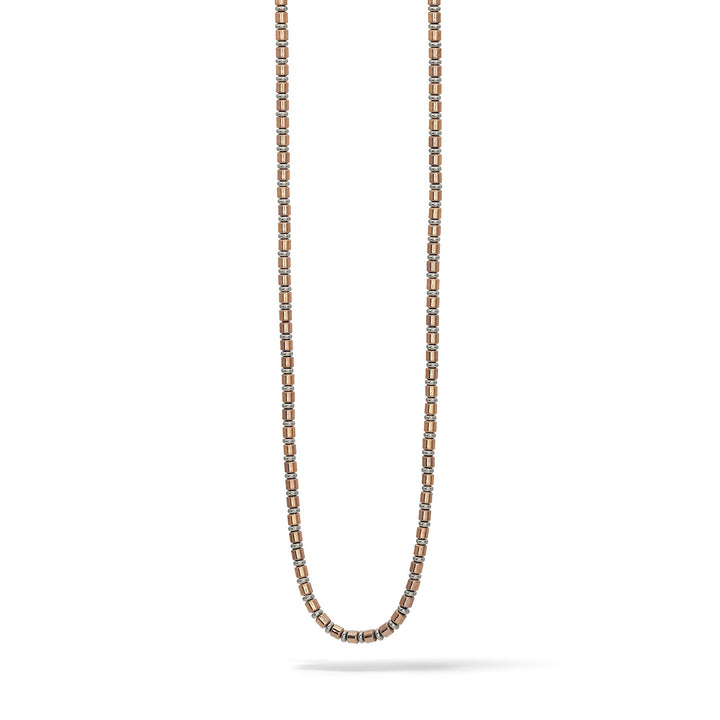 Comete Necklace in Steel, rosé PVD and Hematite UGL732