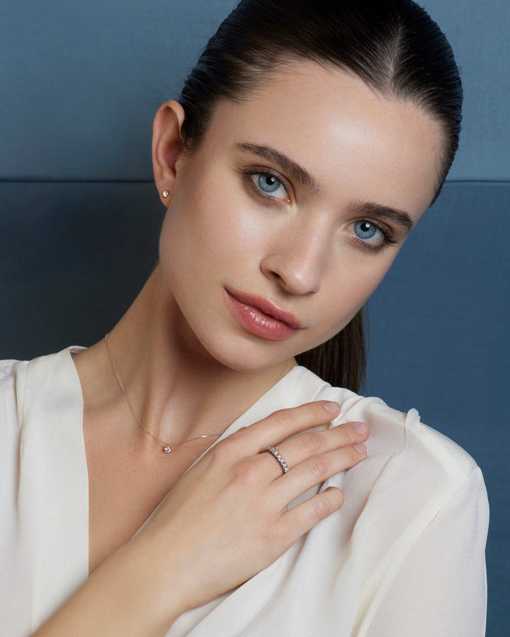 Bague Comète en or blanc 750‰ et diamants blancs ANB2685M13